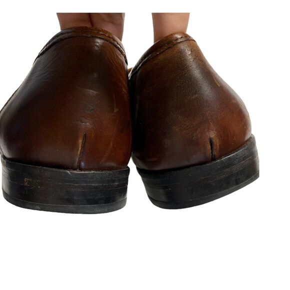 San Remo Platinum Men's Brown Leather Loafers Shoes sz 10 Made in Spain - Picture 6 of 9